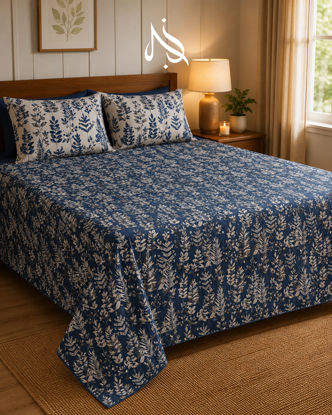 Blue Bloom Bedsheet Set