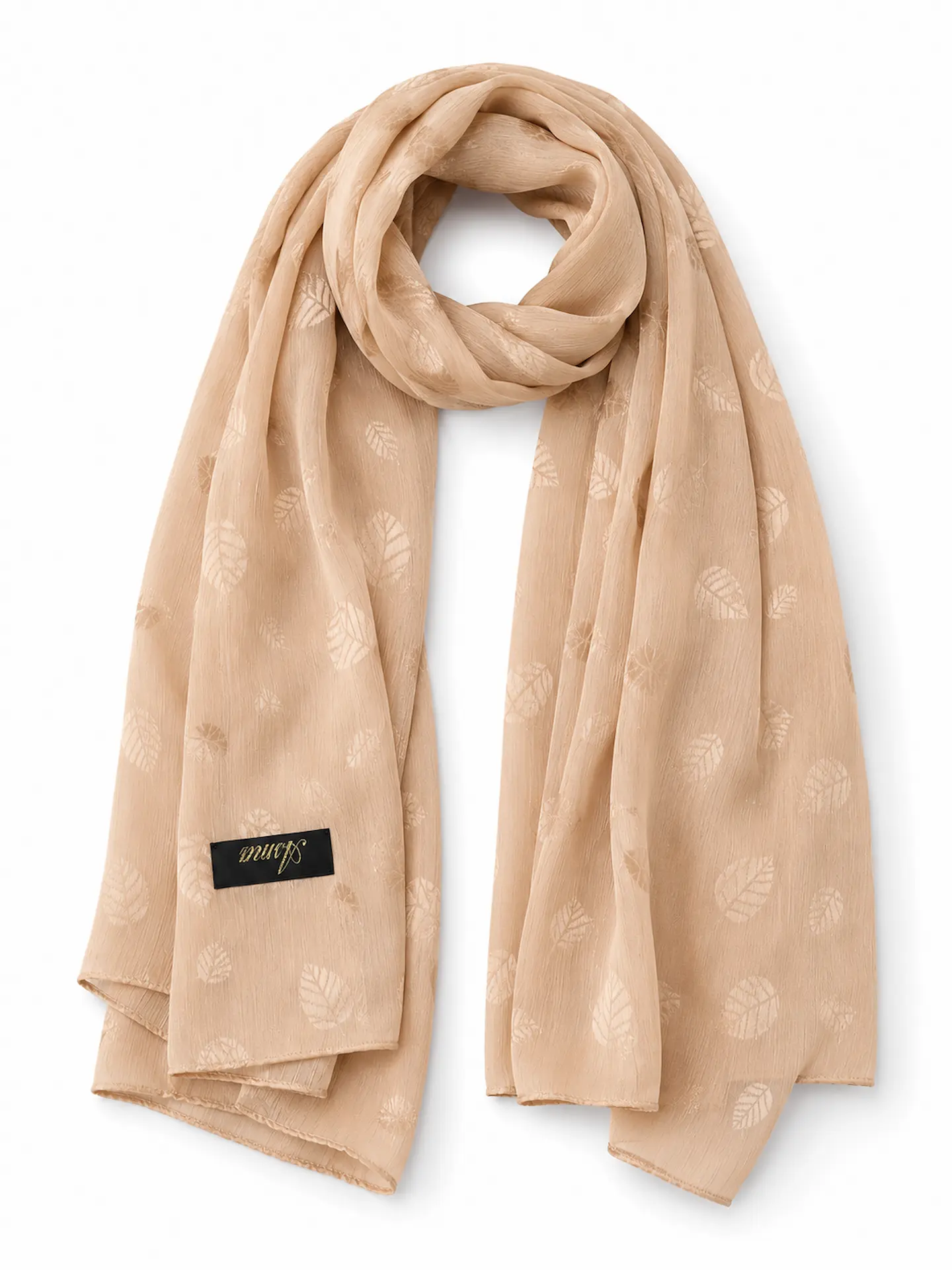 Silk Hijab - Champagne Beige