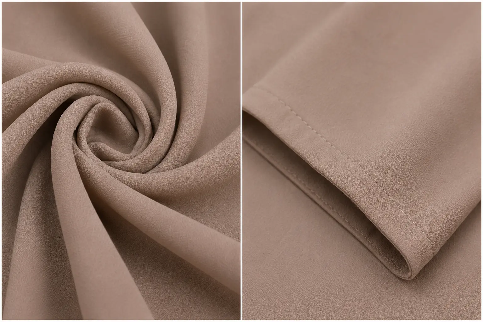 Beige Pleated Georgette Abaya