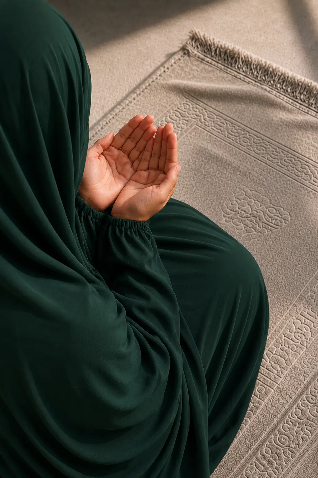 Namaz Chaddar - Green (Lawn)