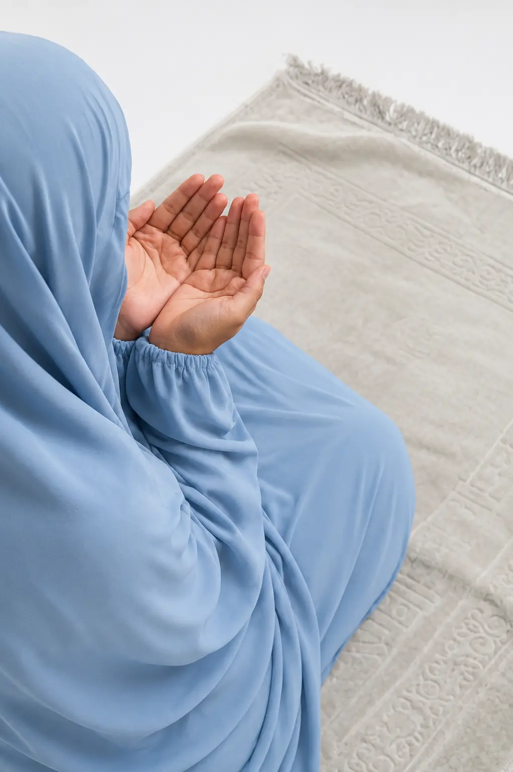 Namaz Chaddar - Sky Blue (Lawn)