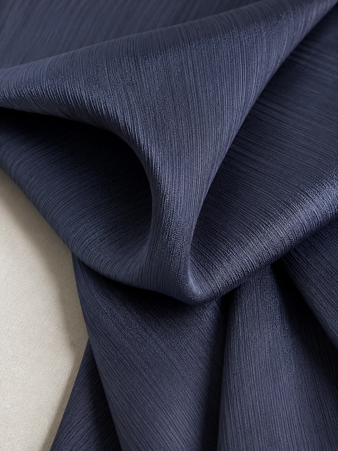 Midnight Slate - Crinkled Silk Hijab 