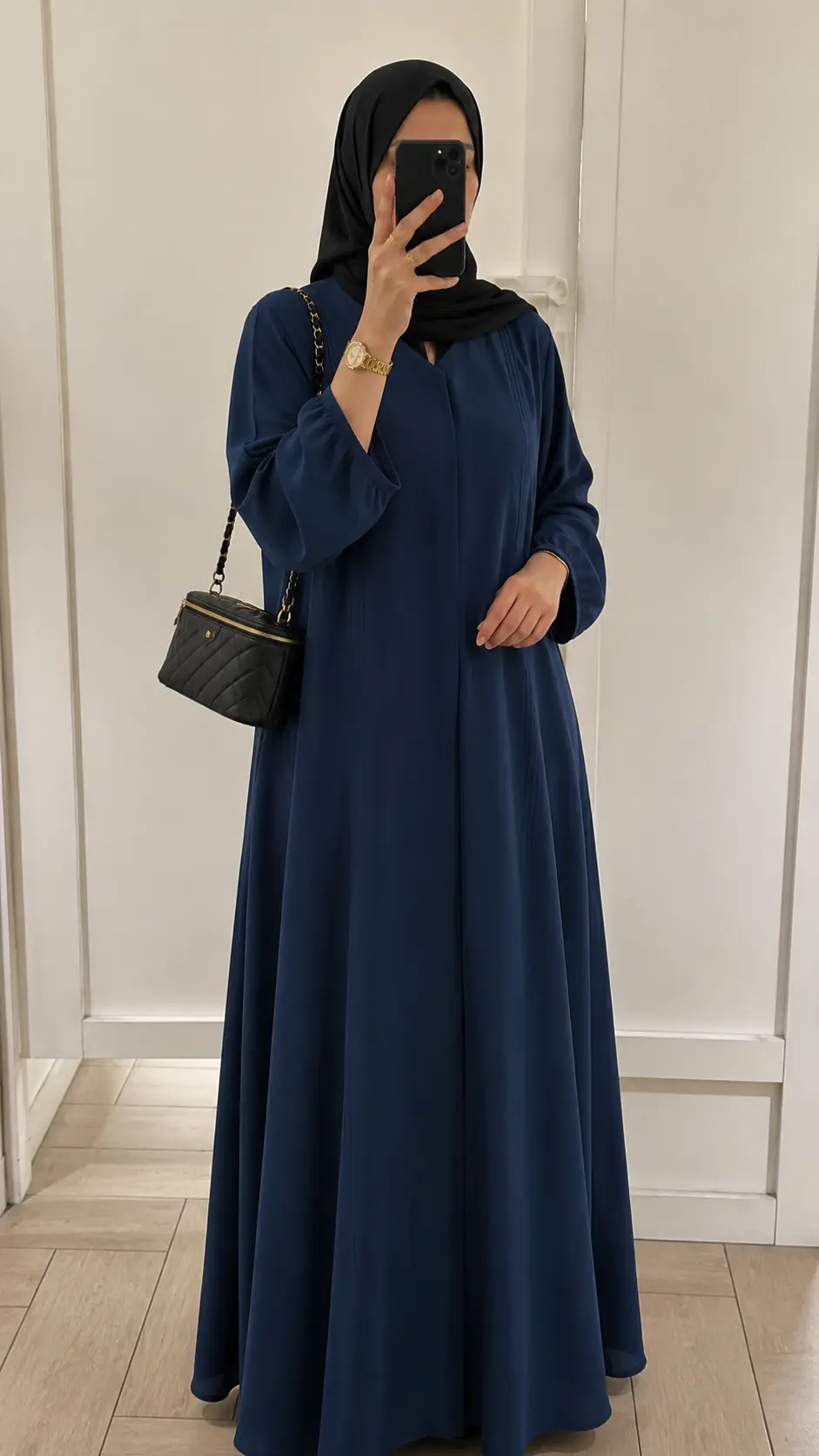 Navy Georgette Abaya