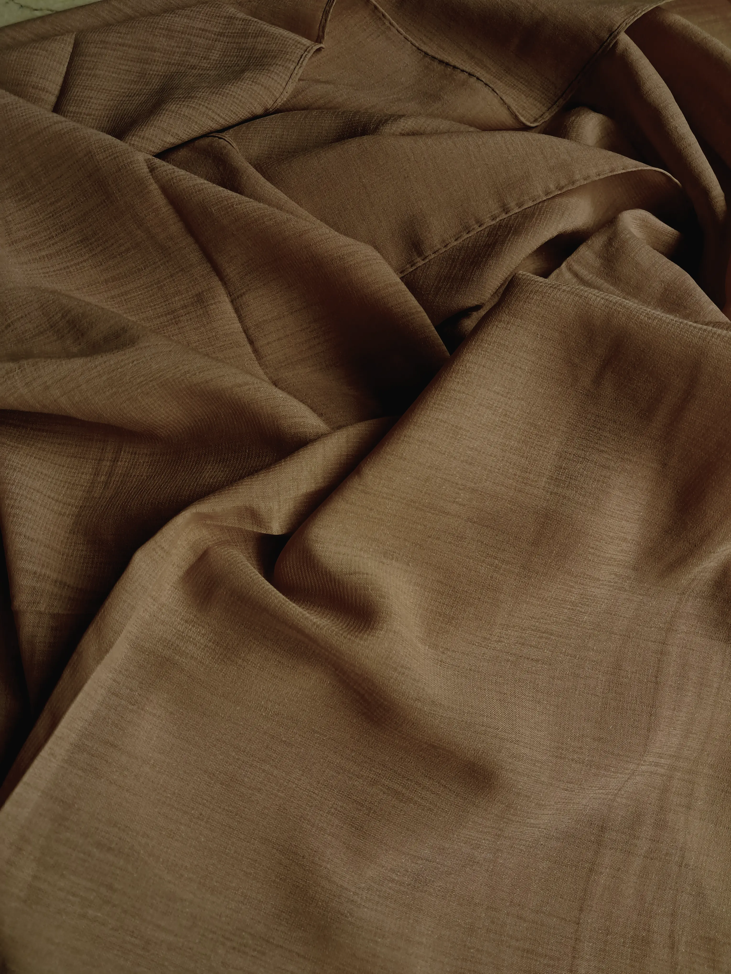 Taupe Brown - Textured Hijab 