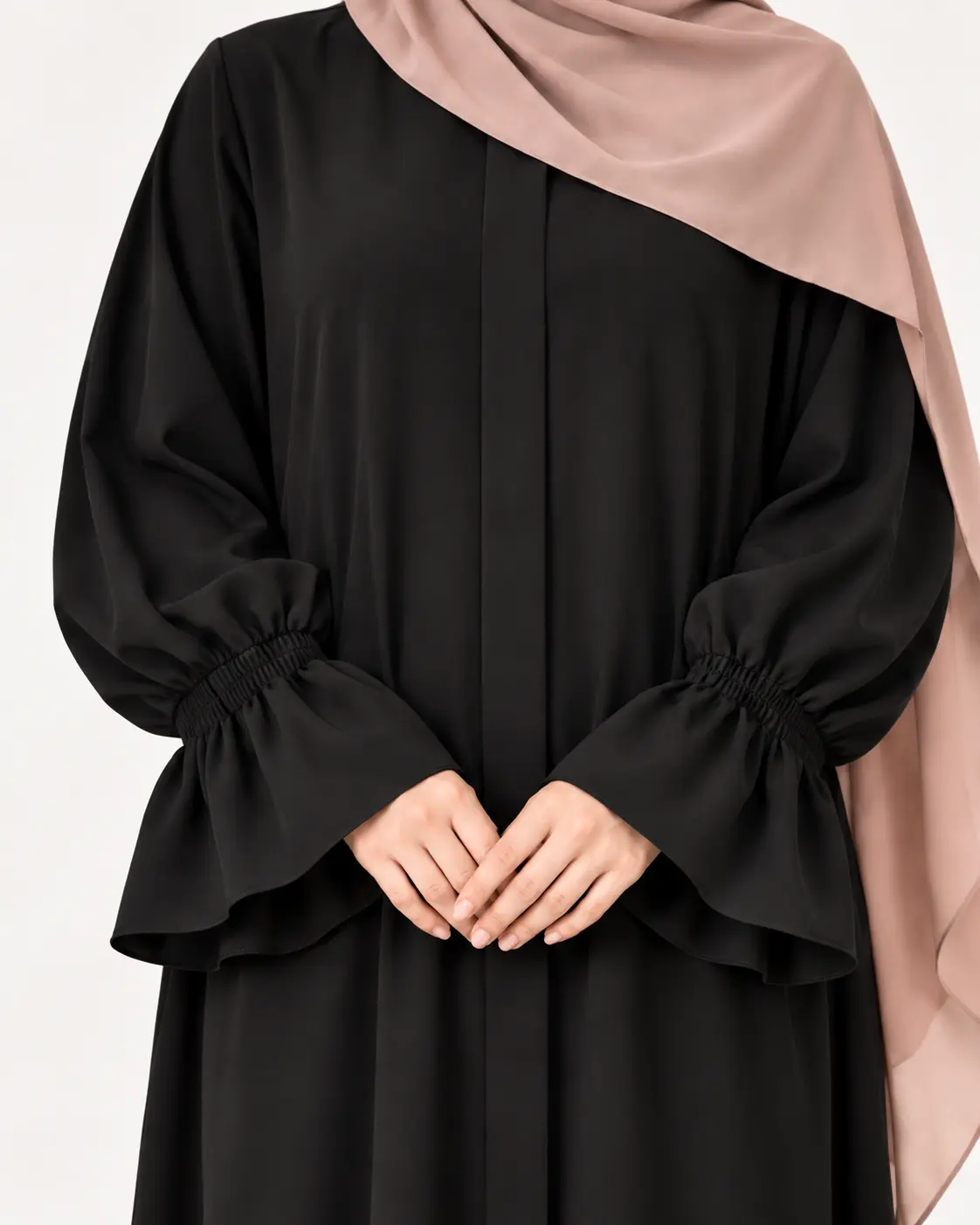 Flared Sleeves Black - Everyday Abaya