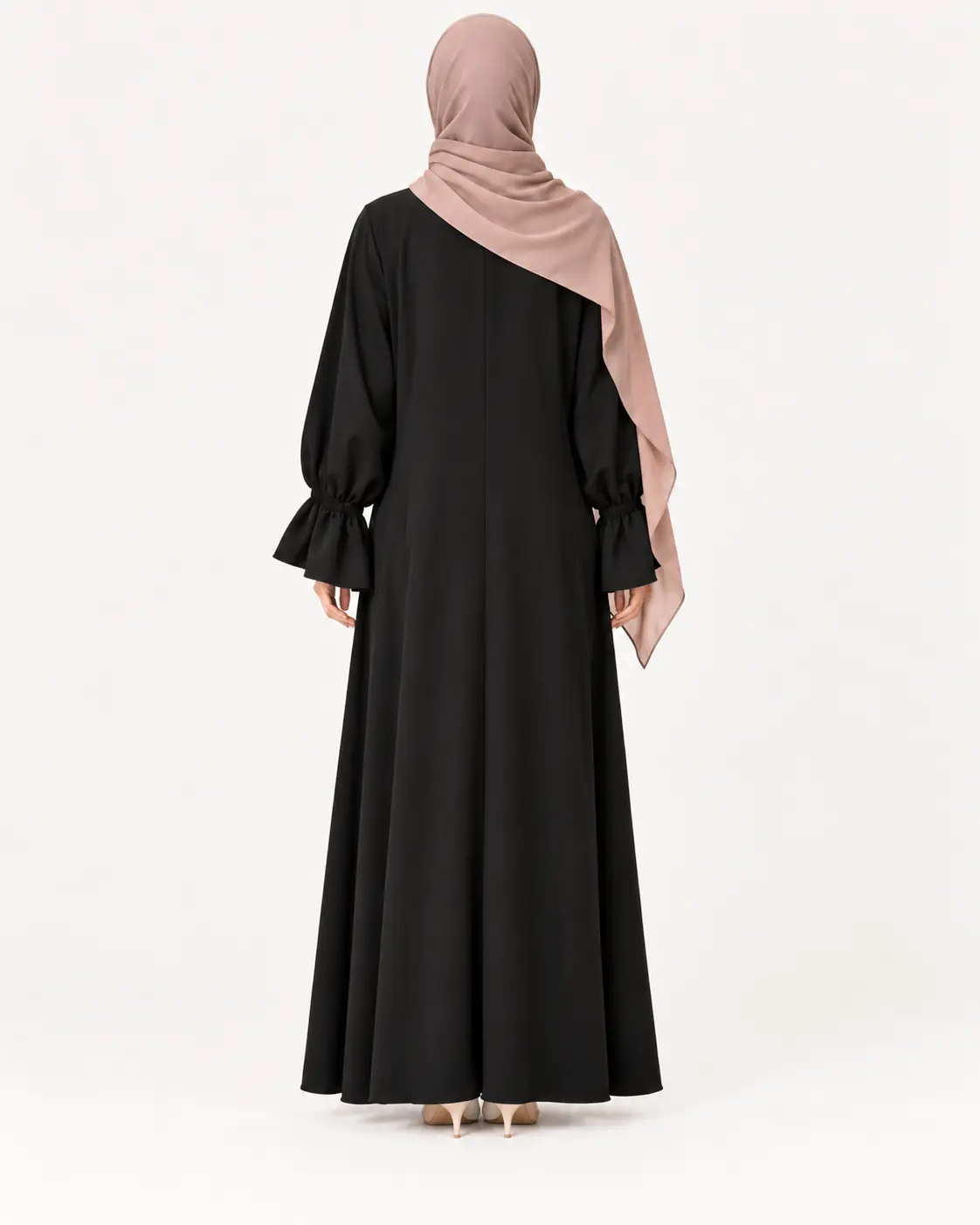 Flared Sleeves Black - Everyday Abaya