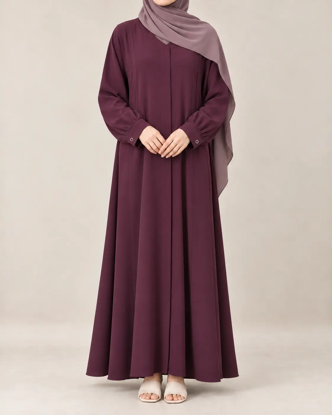 Rumman Plum Abaya - Everyday Wear